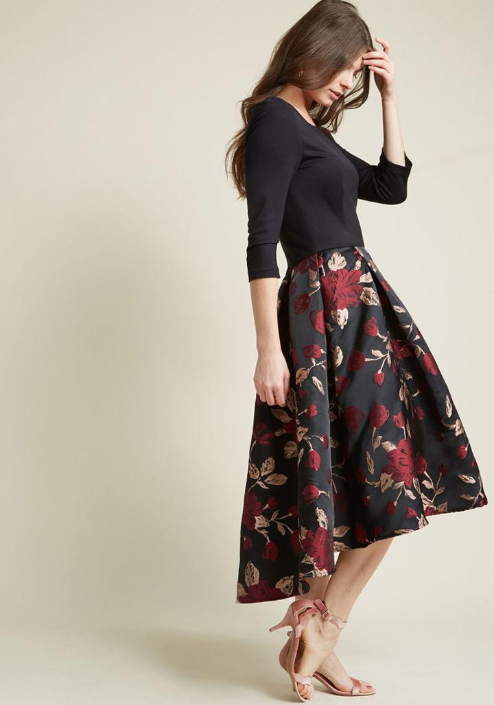 Modcloth High-low Hem Fit And Flare Dress With Pockets In 10