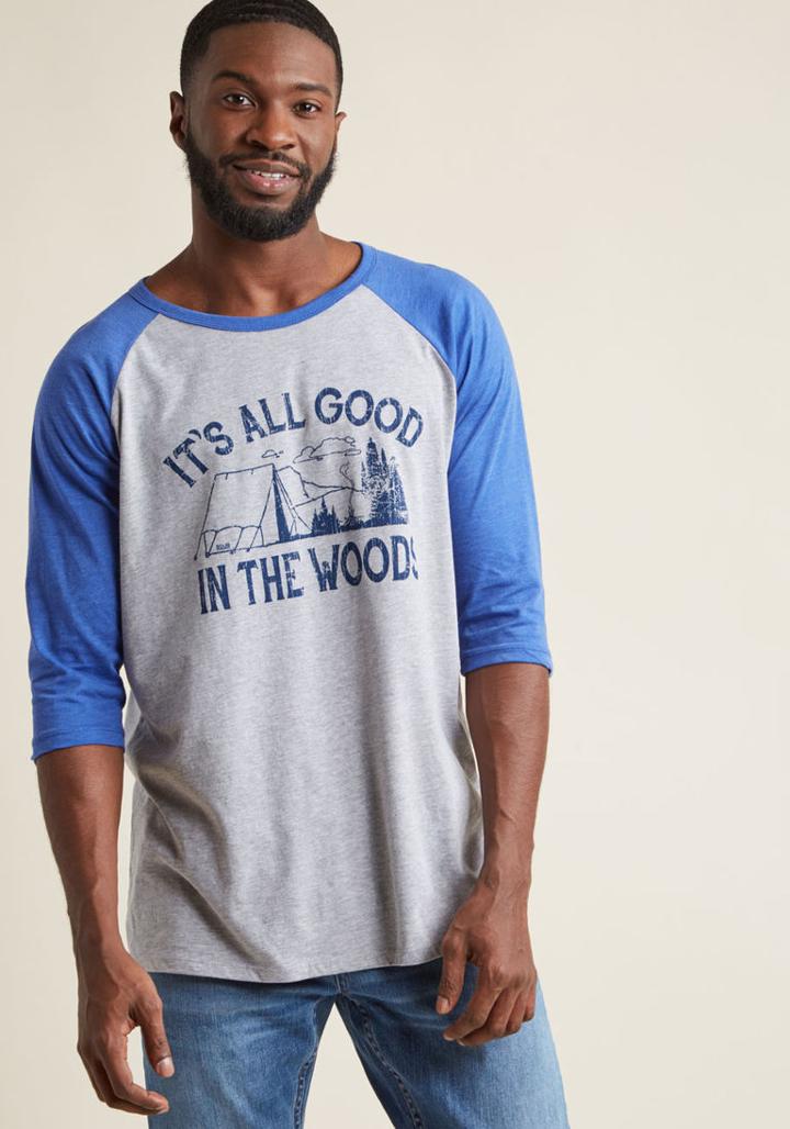 Modcloth Camp See Clearly Men's Graphic Tee In Xl