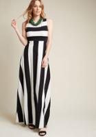 Modcloth Top Of The Byline Maxi Dress In Black And White In S