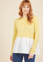 Modcloth Done The Bright Way Long Sleeve Top In S