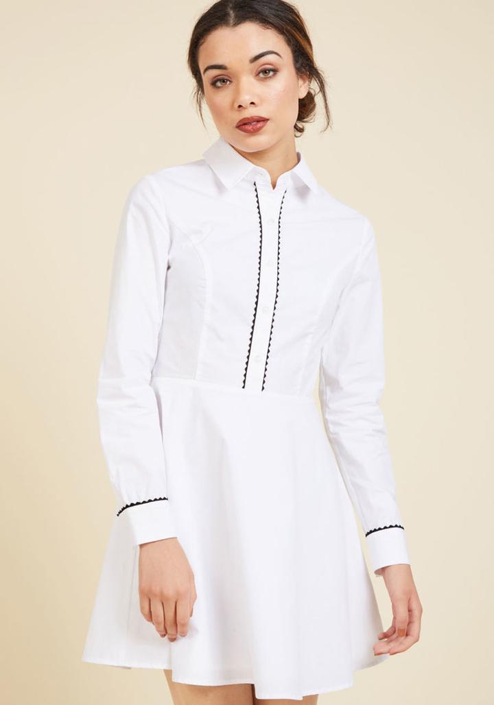 Modcloth Promising Polish Shirt Dress