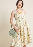Modcloth Worldly Wow Fit And Flare Dress In S