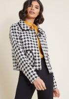 Modcloth City Cheers Cropped Jacket In L