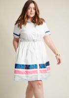 Modcloth Exceptional Update Shirt Dress In Ikat In 2x