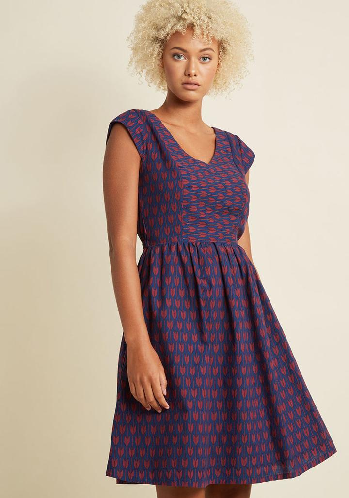 Matatraders Mata Traders Skillshare In The Air A-line Dress In Arrows In Xs