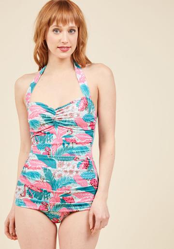  Bathing Beauty One-piece Swimsuit In Flamingos In 14
