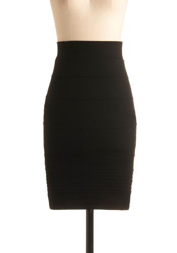 Modcloth Promptness Is Posh Skirt In Black