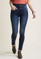 Modcloth Outfitting Ease High Waist Skinny Jeans In M