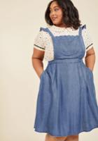  A Nudge Of Nostalgia Denim Jumper In Xxs