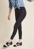 Modcloth Excel At Edge Plaid Leggings In L/xl