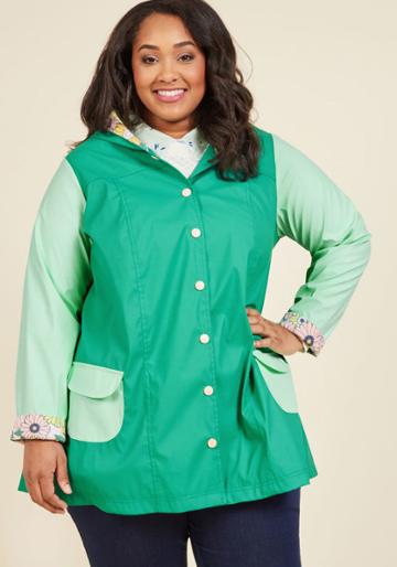 Modcloth Forecast Fascination Raincoat