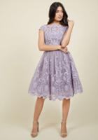 Modcloth Exquisite Elegance Lace Dress In Lavender