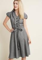 Modcloth About The Artist A-line Dress In Grey In S