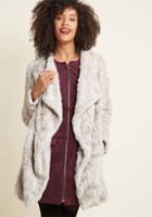 Bbdakota Just Delightful, Darling Faux-fur Jacket In Taupe In M