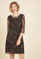 Modcloth Defined To Refine Lace Dress In Black In Xs
