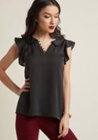 Modcloth Performance Posh Collared Blouse In Xl