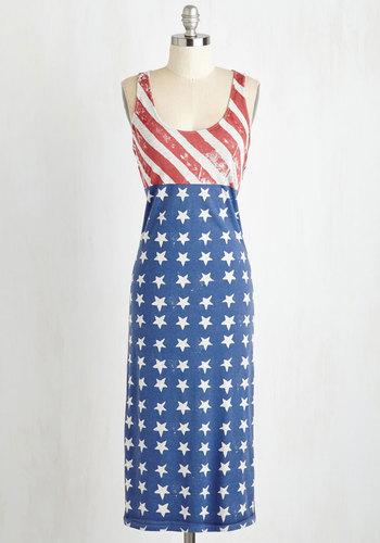 Alternativeapparel Rad, White, And Blue Dress
