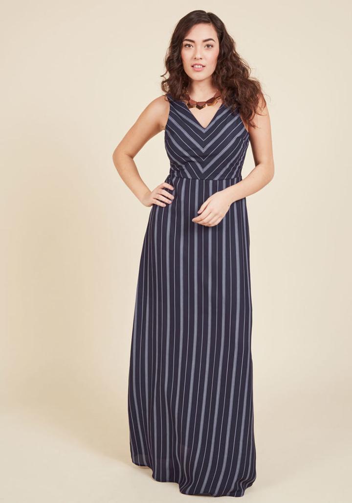 Modcloth Best Budapest Maxi Dress In Navy