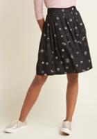 Modcloth Finding Inner Pleats Midi Skirt In Planets In 20 (uk)