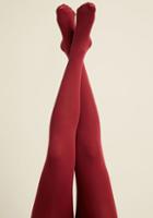 Modcloth Accent Your Ensemble Tights In Ruby In L