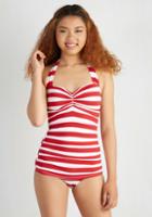  Snack Bar Beauty One-piece Swimsuit In Red In 22