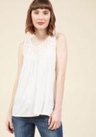  Sweet-spirited Tank Top In White In 4x
