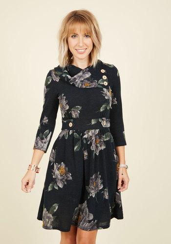  Coach Tour A-line Dress In Forest Floral - 3/4 Sleeves In 4x