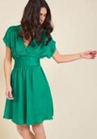 Modcloth Applauded Accomplishments A-line Dress In Clover