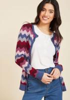  Along The Bright Lines Striped Cardigan In Berry In 1x