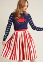 Modcloth Introducing Interest Cotton A-line Skirt In 4x