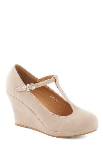 Top Guy International Dashing To Dinner Wedge In Beige From Modcloth