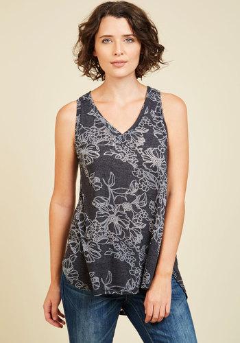  Infinite Options Tank Top In Burnout Blooms In 4x