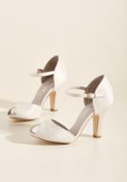 Chelseacrew The Sole Works Peep Toe Heel In Ivory Lace