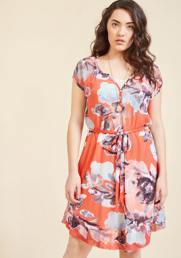 Modcloth Charming Connections Floral Dress