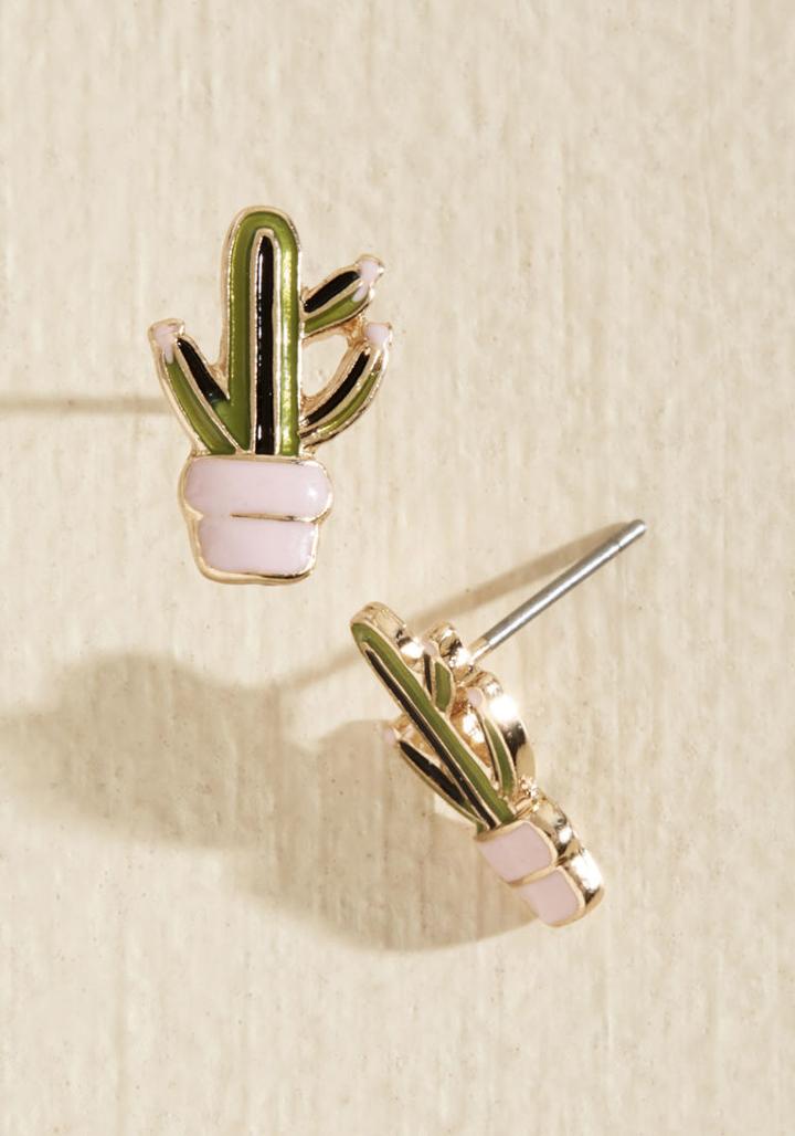 Modcloth Plant Believe It Earrings