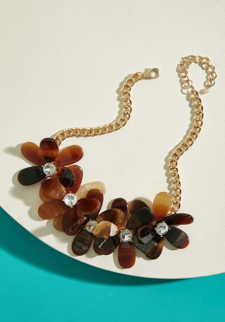 Modcloth Plucky Petals Floral Statement Necklace
