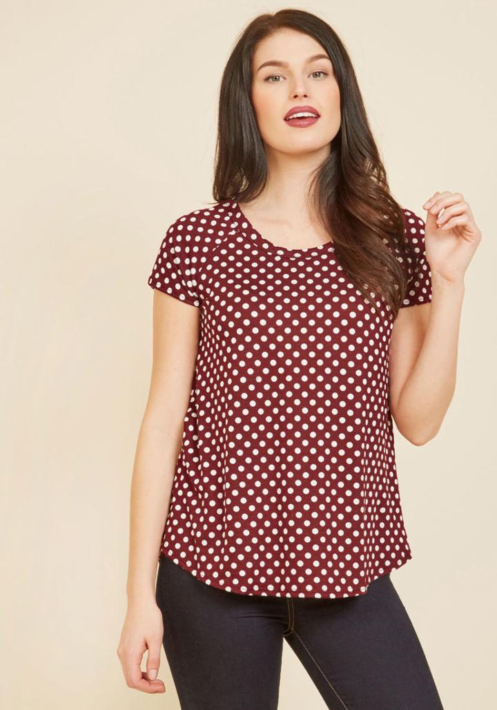 Modcloth Soda Bop T-shirt In Currant