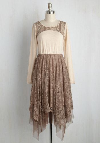  In Flits And Starts Long Sleeve Dress In S