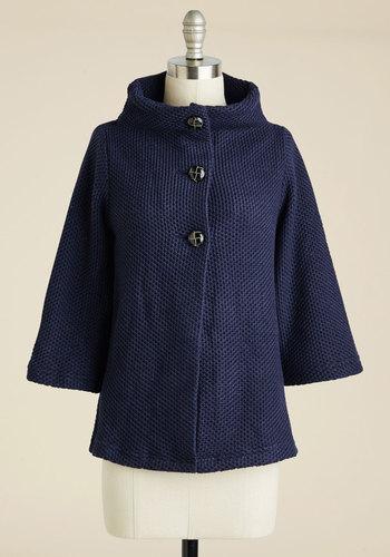  Corner Coffee Shop Cardigan In Navy In Xl
