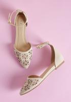 Modcloth Follow Your Elite D'orsay Flat In Beige In 7.5