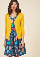 Modcloth Charter School Cardigan In Honey In S
