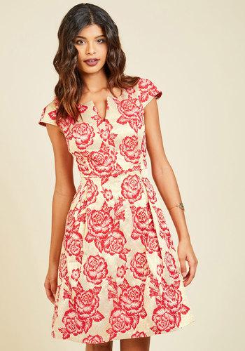  Belle Beginnings A-line Dress In Roses In Xxs