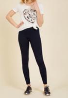 Modcloth Crazy For Cozy Fleece-lined Leggings In Navy In L/xl