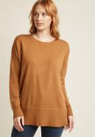 Modcloth Ease Achieved Pullover Sweater In Sienna In L