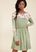  There's Always A Patch Long Sleeve Dress In S