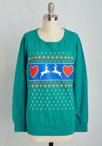 Mightyfinepubliclibrary Extol The Holidays Sweatshirt In Reindeer