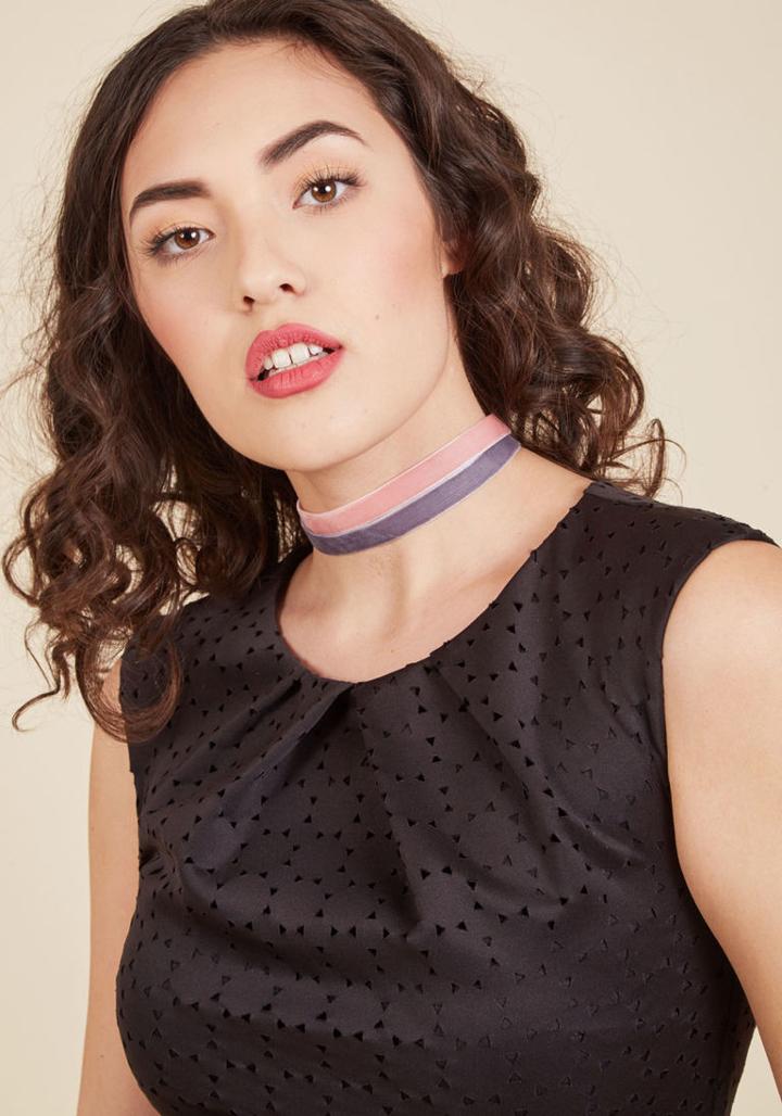 Modcloth Enduring Impression Velvet Choker Set