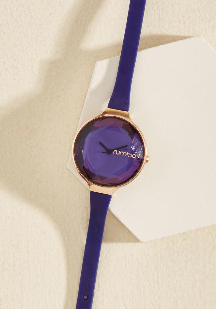 Rumbatime The Bevel Is In The Details Watch In Amethyst