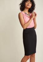 Modcloth Solid Stretch Knit Pencil Skirt In Black In Xs
