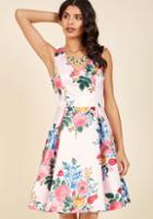  Ladylike Luxury Fit And Flare Dress In Petal In Xxl